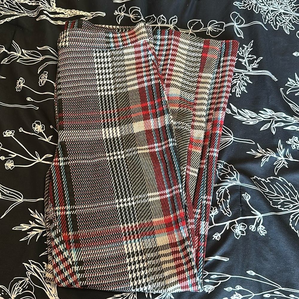 Free People plaid pull-on pants